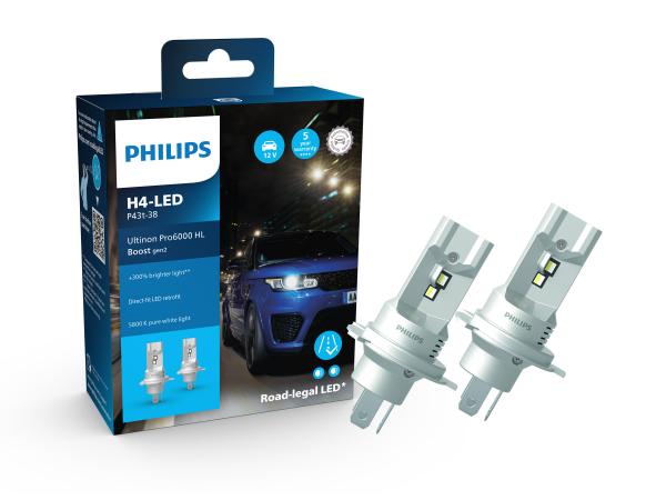 Philips Ultinon Pro6000 Boost GEN2 H4 LED Abblendlicht Fernlicht 300