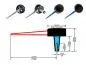 Preview: 23mm LETRONIX Tachonadel Tachozeiger Tacho Zeiger Nadel in Blau Design 1