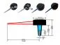 Preview: 23mm LETRONIX Tachonadel Tachozeiger Tacho Zeiger Nadel in Blau Design 2