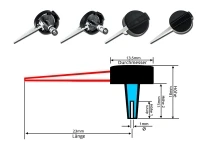 Preview: 23mm LETRONIX Tachonadel Tachozeiger Tacho Zeiger Nadel in Weiß Design 2