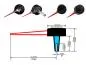 Preview: 21,5mm LETRONIX Tachonadel Tachozeiger Tacho Zeiger Nadel in Rot Design 4