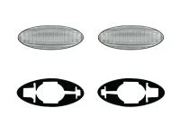 Preview: LED Seitenblinker Blinker Klar Silber Module für Toyota Auris Typ E150 2006-2009