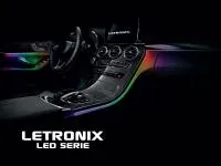 Preview: LETRONIX LED Ambientebeleuchtung für Armaturenbrett Orange für BMW