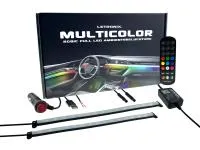 Preview: LETRONIX RGB Full LED Rainbow Fußraumbeleuchtung 2er Set 25cm RGBIC LED-Leisten