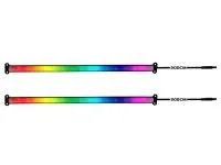 Preview: LETRONIX RGB Full LED Rainbow Fußraumbeleuchtung 2er Set 25cm RGBIC LED-Leisten