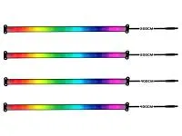 Preview: LETRONIX RGB Full LED Rainbow Fußraumbeleuchtung 4er Set 25cm RGBIC LED-Leisten