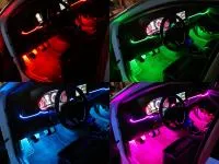 Preview: LETRONIX RGB LED Fußraumbeleuchtung V1 Module 2er Set für Audi und für Seat