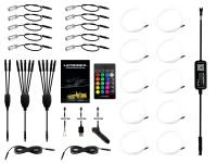 Preview: LETRONIX RGB LED Sternenhimmel 10er Set mit 1040 Sternen/Fasern und App Steuerung