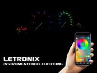 Preview: LETRONIX RGB LED Tachobeleuchtung für Opel Corsa B Tigra A mit App Steuerung