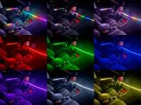 Preview: LETRONIX RGB RGBIC LED Rainbow Fußraumbeleuchtung Module 2er Set für Tesla