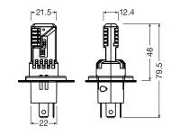 Preview: OSRAM LEDriving LED Abblendlicht EASY GEN2 H4 / H19 12V 18.7W/19W P43t/PU43t-3 6500K