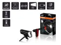 Preview: OSRAM LEDsBIKE® RACE 50 Set 50 Lux LED Fahrradlampen Fahrradlicht Front & Rücklicht