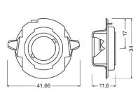 Preview: OSRAM Montagehalterung Sockel Adapter für H7 LED Module 64210DA06-1