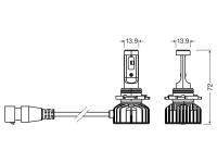 Preview: OSRAM Night Breaker LED SMART H10 Nebelscheinwerfer 12V 6000K - 9145DWNBSM-2HB