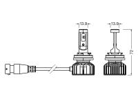 Preview: OSRAM Night Breaker LED SMART H16 Nebelscheinwerfer für Citroen C1 2014-2022