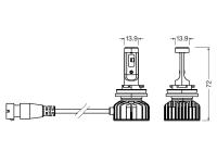 Preview: OSRAM Night Breaker LED SMART H8 Nebelscheinwerfer 12V 6000K - 64212DWNBSM-2HB