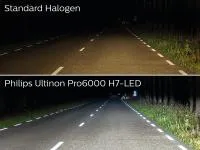 Preview: Philips Ultinon Pro6000 H4 LED Abblendlicht + Fernlicht Straßenzulassung 11342U6000X1