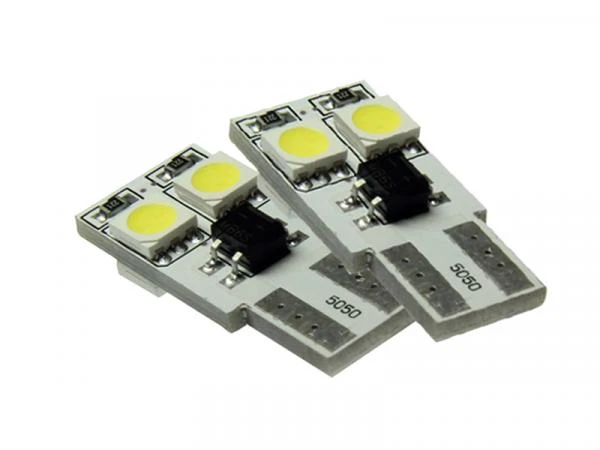 2x 4 SMD 5050 3 Chip LED Leuchtmittel 4 Farben w5w T10 Can-Bus
