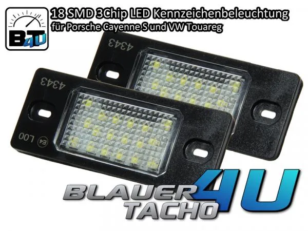 18 SMD LED Kennzeichenbeleuchtung für Porsche Cayenne 2002-2010