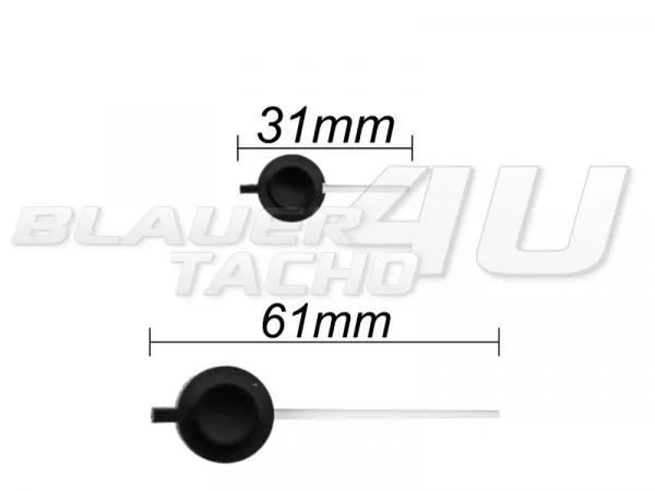 1x Letronix Weiße Tachonadeln Zeiger 2x 31mm + 2x 61mm