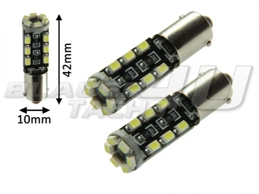 2x 18 SMD 1210 LED Leuchtmittel Weiß 6000K Can-Bus ba9s T4W