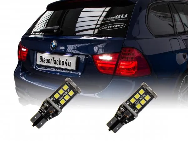 2x 15 SMD W16W CAN-Bus LED Rückfahrlicht für BMW E90 E91