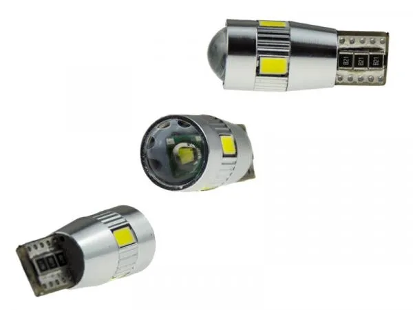 LED Glassockel W5W T10 5x 5050 SMD Gelb