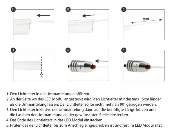 LETRONIX LED Modul Verlängerungskabel 4 Meter für LED Ambientebeleuchtung