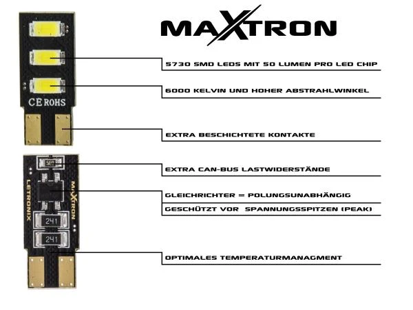 MaXtron® SMD LED Innenraumbeleuchtung für Audi A2 8Z Innenraumset