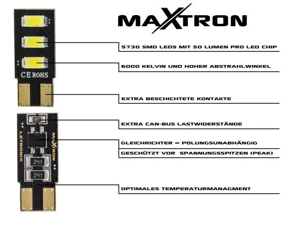 MaXtron® SMD LED Innenraumbeleuchtung für Kia Ceed Pro (Typ JD) Innenraumset