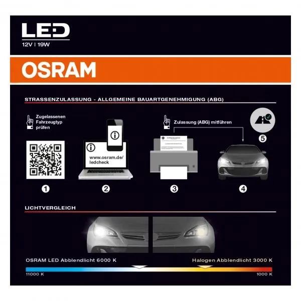 OSRAM LED H1 Night Breaker für Lancia 2000 1970-1974 Fernlicht