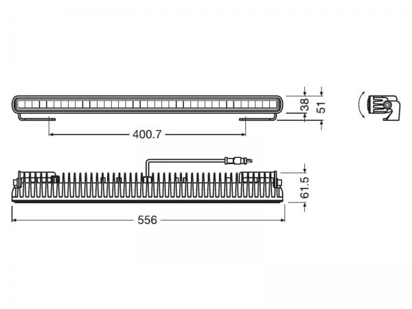 OSRAM LEDriving® Arbeits und Zusatzscheinwerfer Lightbar SX500-SP - LEDDL107-SP