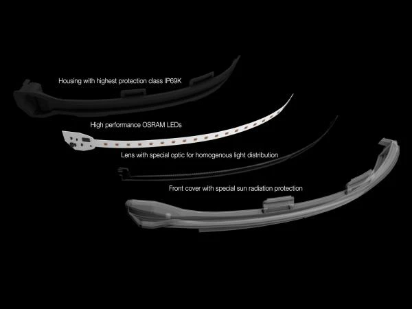 OSRAM LEDriving® Dynamische LED Spiegelblinker für Audi A3 8V ab 2013 Schwarz