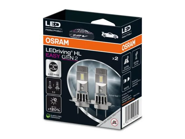 OSRAM LEDriving LED Abblendlicht EASY GEN2 H7 / H18 12V 16.2W PX26d/PY26d-1 6000K