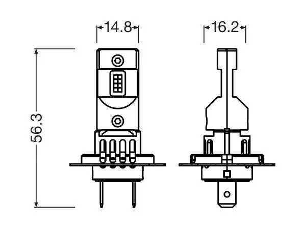 OSRAM LEDriving LED Abblendlicht EASY GEN2 H7 / H18 12V 16.2W PX26d/PY26d-1 6000K