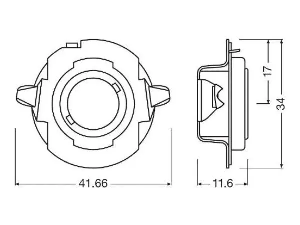 OSRAM Montagehalterung Sockel Adapter für H7 LED Module 64210DA06-1