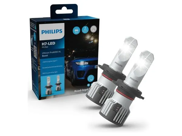 Philips H7 LED Pro6000 Boost Abblendlicht Set für VW Golf 6 Vl Cabrio Typ 1K 2011-2016 (A)