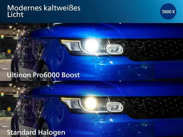 Philips Pro6000 Boost +300% H4 LED Abblendlicht für Opel Viva ab 2015