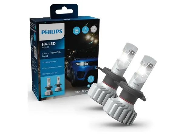 Philips Pro6000 Boost +300% H4 LED Abblendlicht für Skoda Citigo 2011-2017
