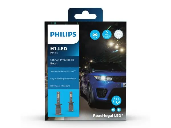 Philips Ultinon Pro6000 Boost H1 LED Fernlicht für Dacia Duster 2 Typ SR ab 2018