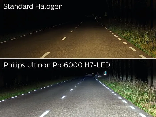 Philips Ultinon Pro6000 Standard H4 LED Abblendlicht / Fernlicht +220% - 11342U60SX2