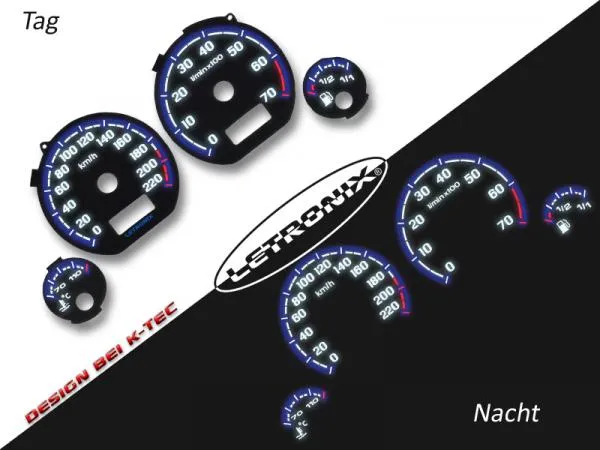 Plasma Tacho Tachoscheiben für VW Golf 3 Vento 0-220Km/h 7000U/Min