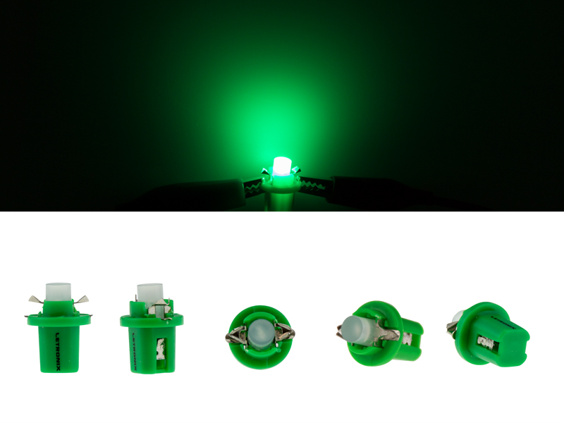 10x LED weiß blau rot grün Tachobeleuchtung Lampe Sockel B83d Ba5d BAX10