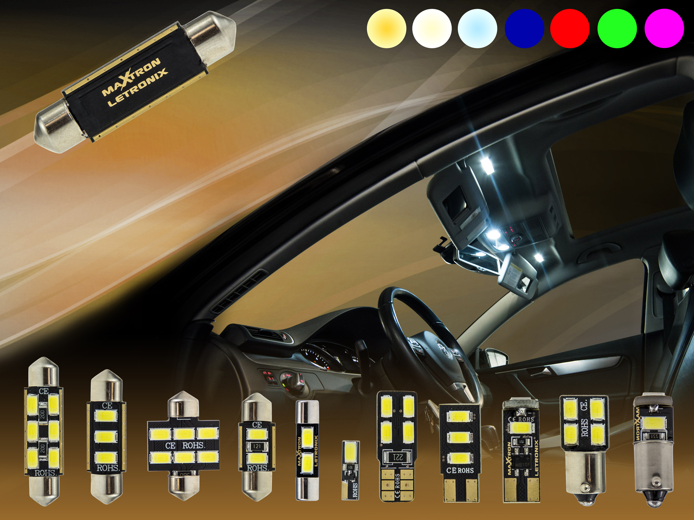MaXtron® LED Innenraumbeleuchtung Fiat 500