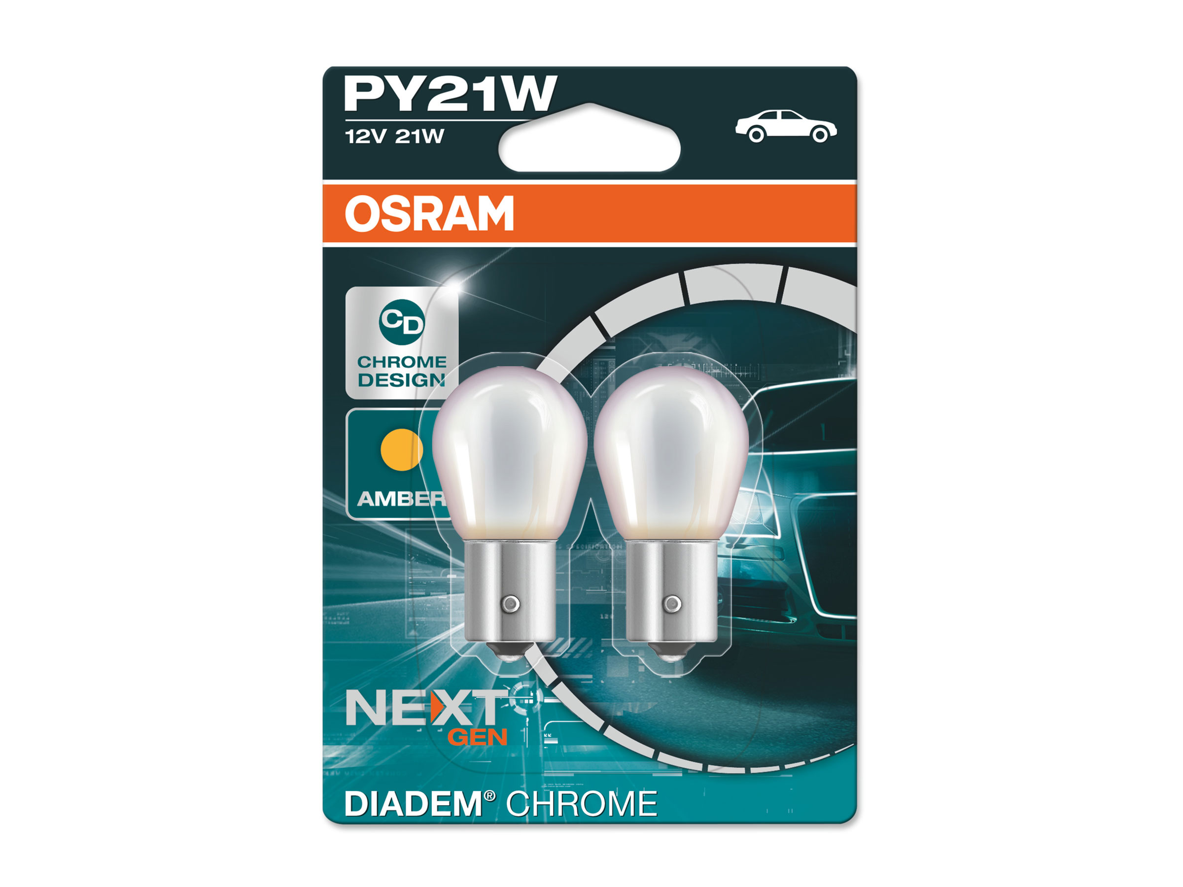 2x Philips LED-Lampen WY5W / W5W Orange Ultinon PRO6000 - T10