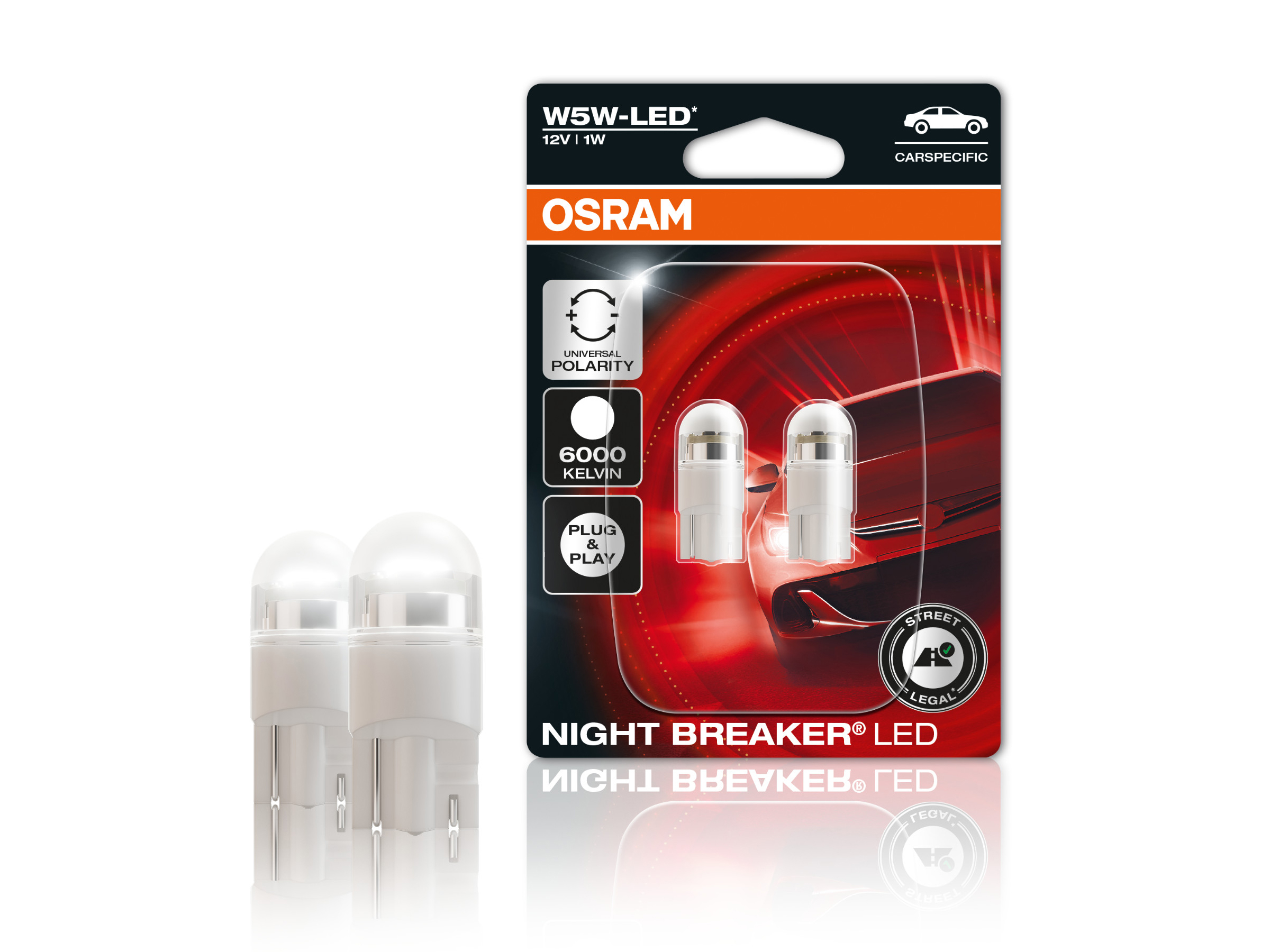 Osram W5W-LED Nightbreaker 6000K Standlicht Birnen in Sachsen - Coswig, Ersatz- & Reparaturteile