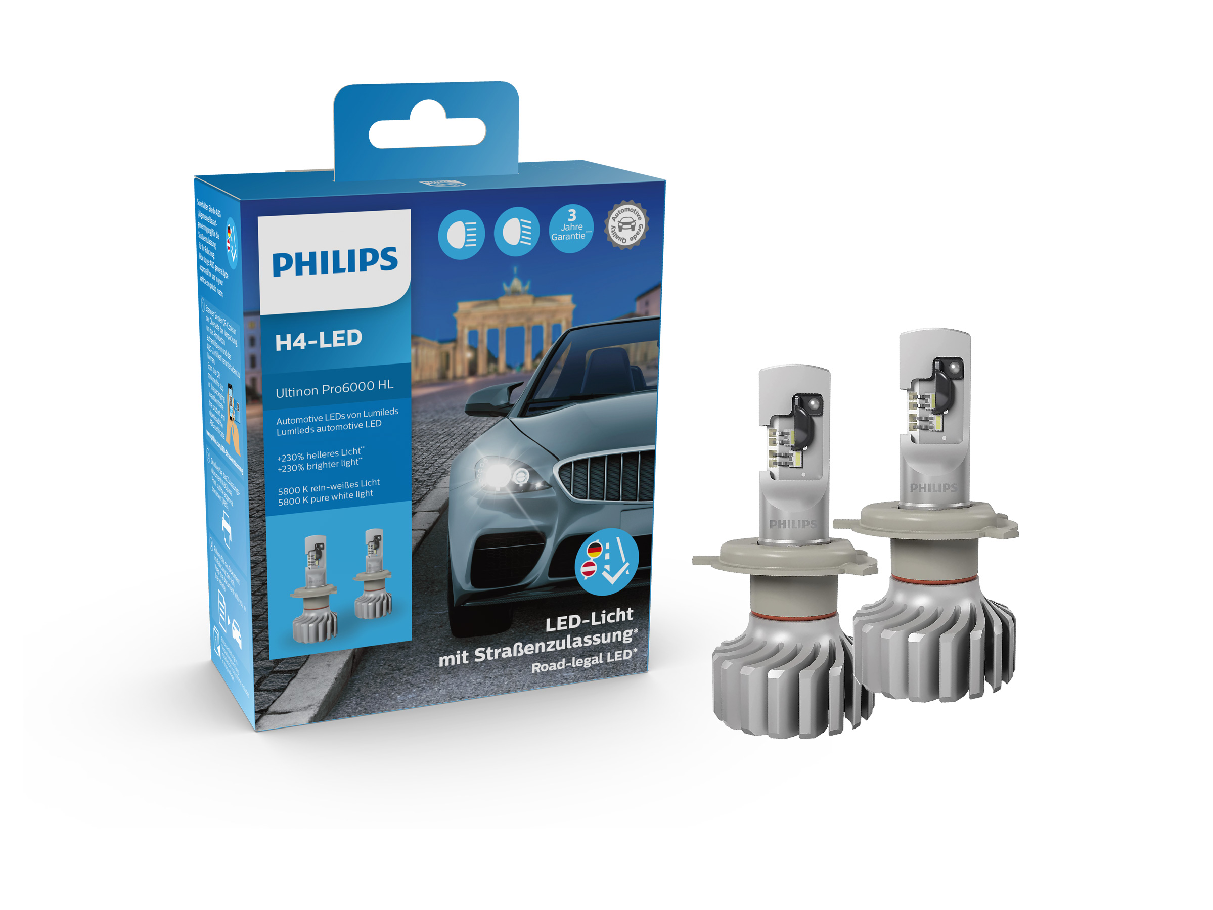Philips Ultinon Pro6000 H4 LED für VW up! e-up! cross-up! und up