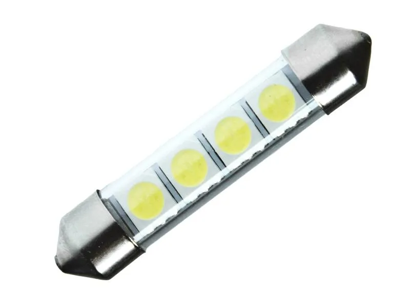 42mm 4 SMD 3Chip PLCC6 C5W LED Soffitte mit Plexiglas