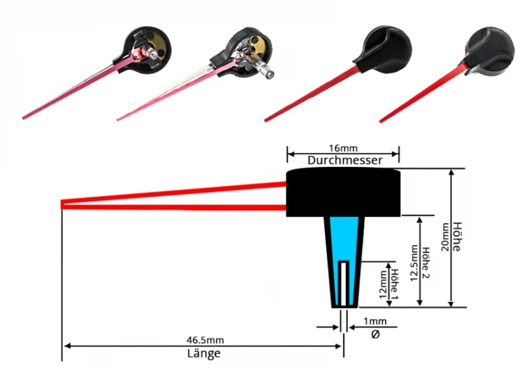 46,5mm LETRONIX Tachonadel Tachozeiger Tacho Zeiger Nadel in Rot Design 5