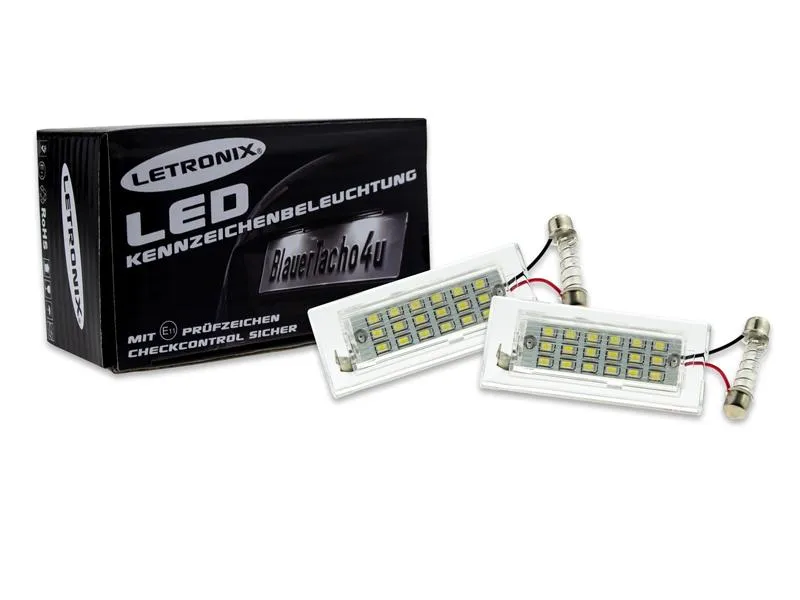 18 SMD LED Kennzeichenbeleuchtung für BMW E53 und E83 mit E-Prüfzeichen